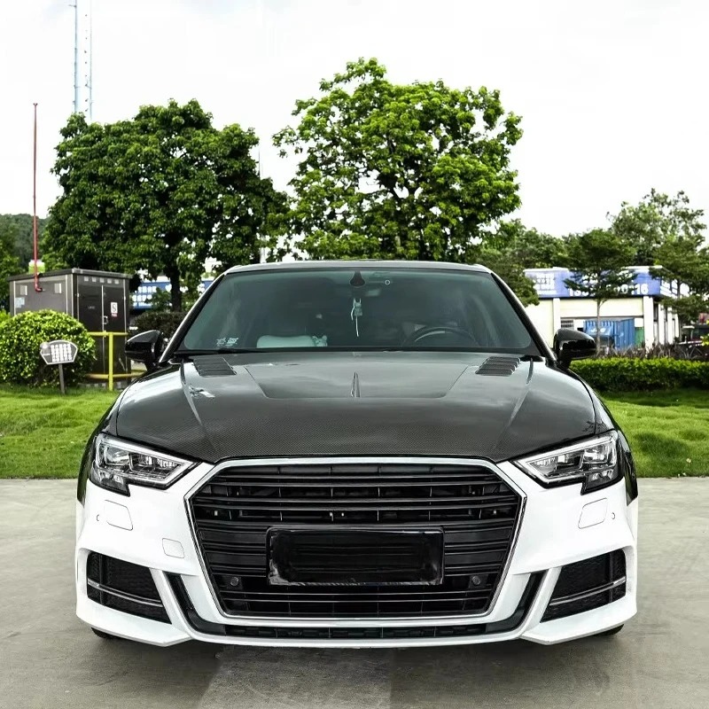 For A3 S3 RS3 8V 2012-2020 Hood Carbon Fiber Fender Car Engine Bonnet Hoods